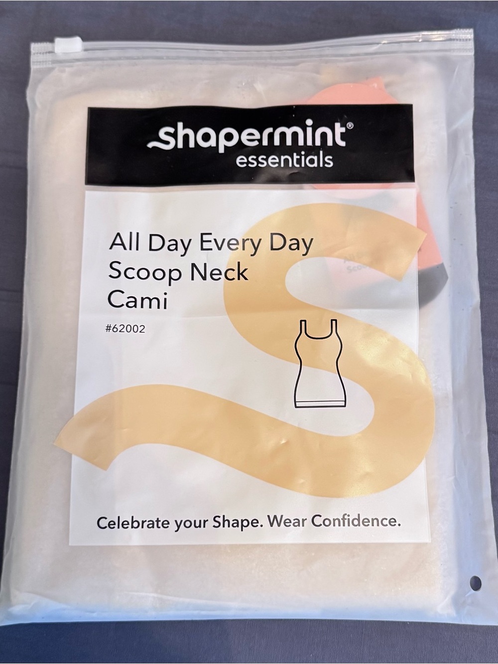 Shapermint Essentials All Day Every Day Scoop Neck Cami XL Chai New in Package